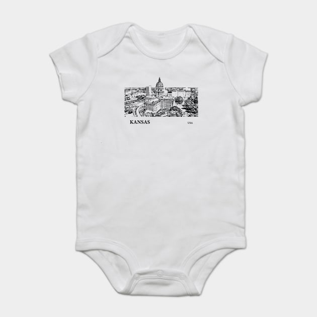 Kansas State USA Baby Bodysuit by Lakeric